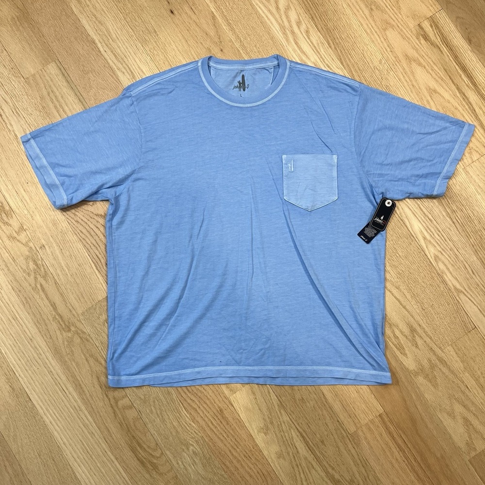 Johnnie O Shirt Dale Pocket T Shirt Blue Men's Size L Golf Preppy Casual Pocket